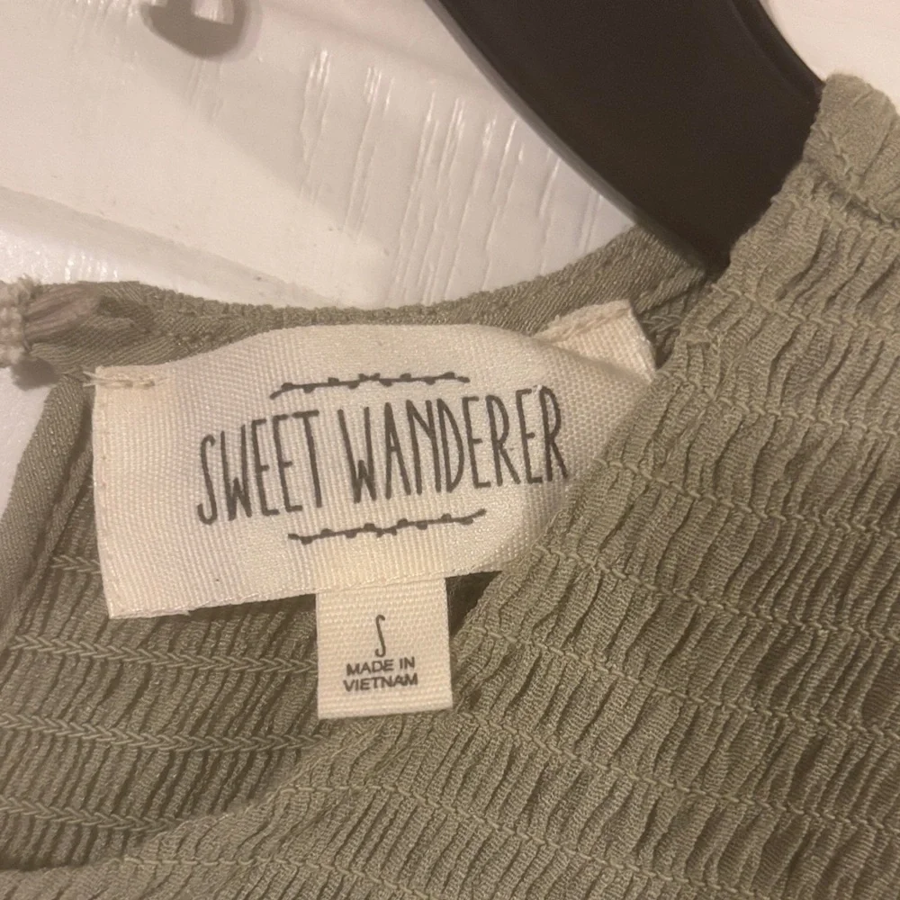 Sweet Wanderer Long Sleeve Dress in Olive - Picture 2 of 3